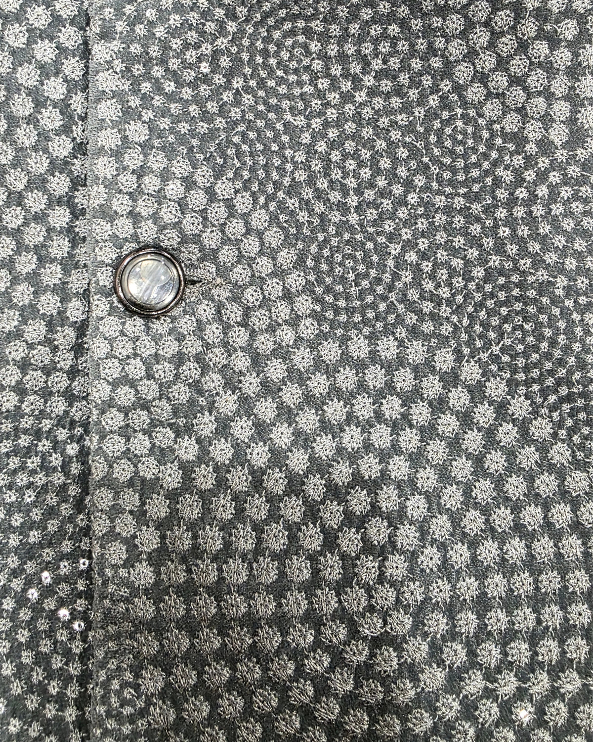 Premium Boys Grey Textured Bandhgala Set