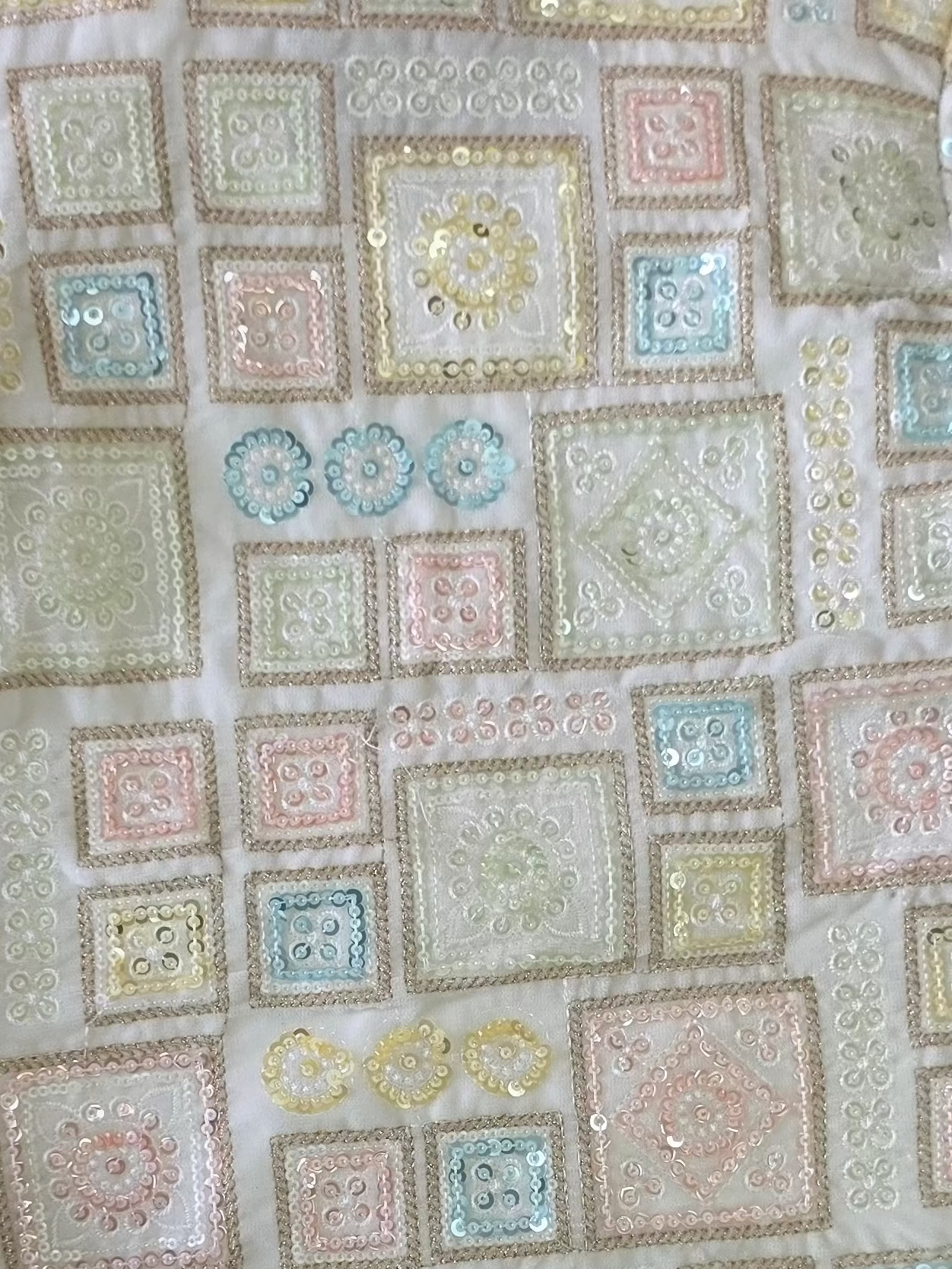 Luxury Cream Pastel Sequined Jodhpuri Suit