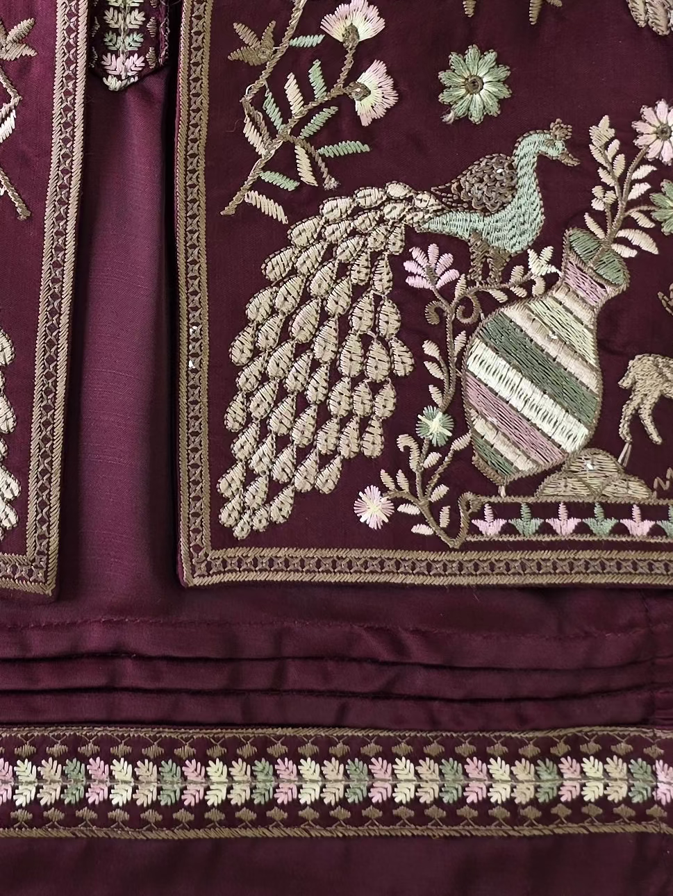 Signature Dark Purple Silk Kurta Set