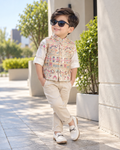Premium Fawn Embroidered Waistcoat Set