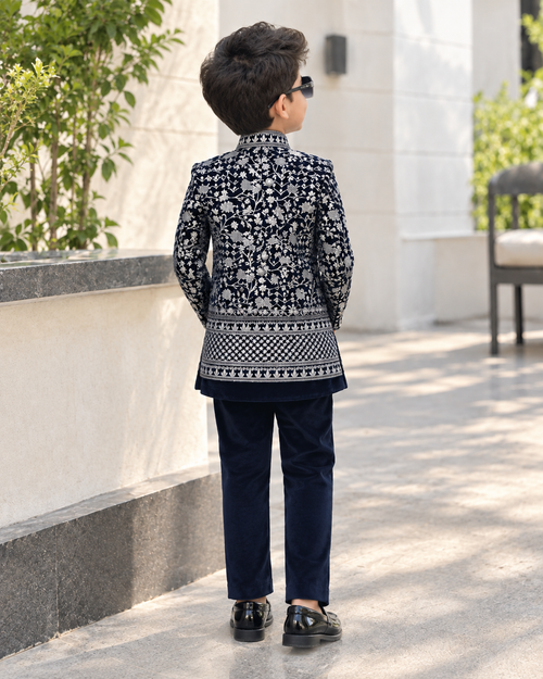 Signature Royal Blue Heavy Embroidered Sherwani